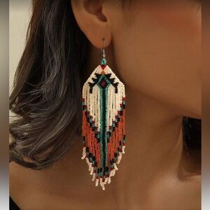 Handcrafted Beaded Earrings - Multicolor
